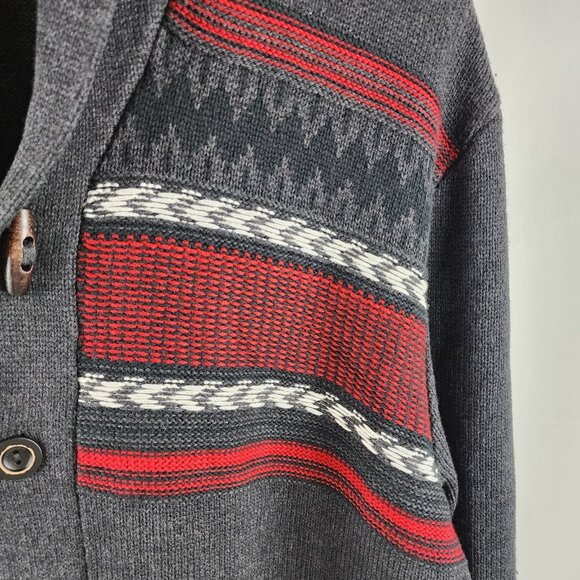Urban Pipeline Sweater Mens XXL Gray Multi Grandpa Dad Cardigan - Picture 6 of 7